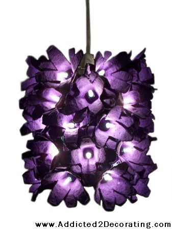 Craft Ideas  Cartons on Cool Pendant Light Was Made Using A Common Recycling Item  Egg Cartons
