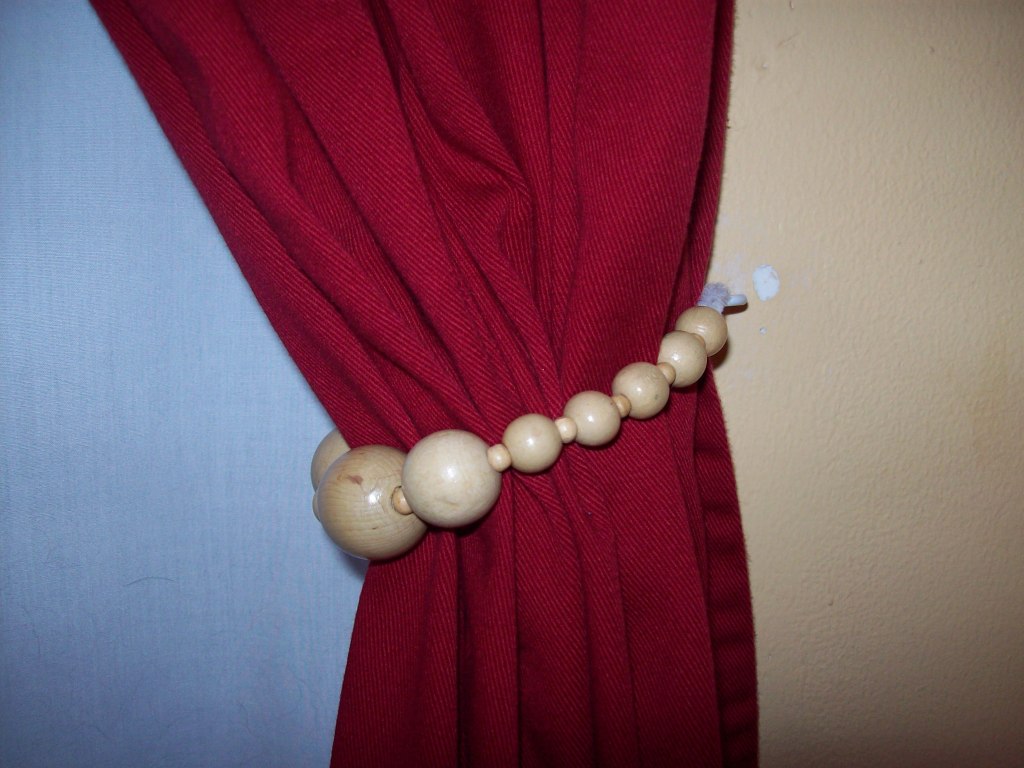 Gray And Coral Curtains Window Curtain Tie Backs