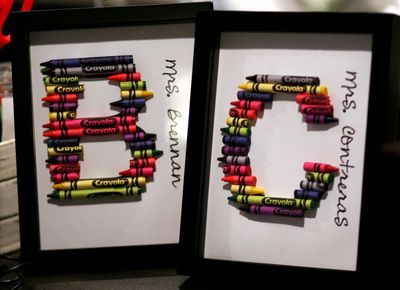 Craft Ideas Letters on Dollar Store Crafts    Blog Archive    Make Broken Crayon Monograms