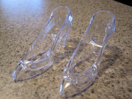 glass slipper wedding favor