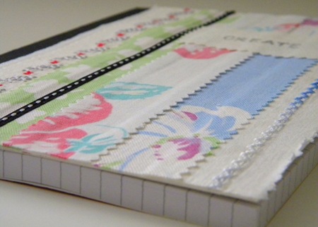 Craft Ideas Leftover Fabric on Over At Carolyn S Homework A Cute Leftover Notebook Was Turned Into An