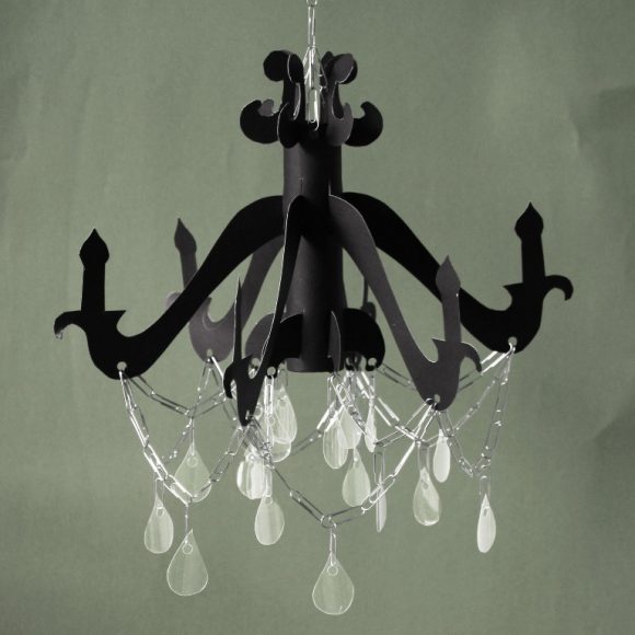 Cardbaord chandelier 580x580