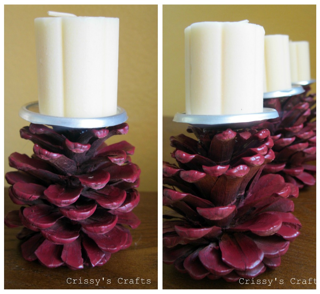  Pine Cone Candle Holders with Simple Decor