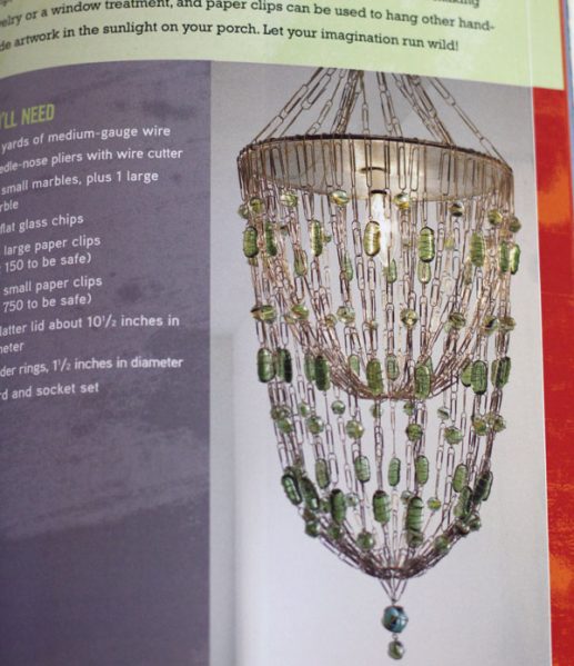 paperclip glass chandelier