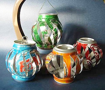 Craft Ideas  Recycled Materials on Dollar Store Crafts    Blog Archive    Make Soda Can Lanterns