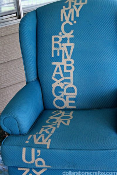 blue chair painted