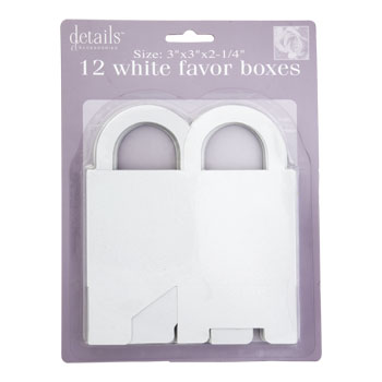 using tissue paper in your wedding colors White Wedding Favor Boxes