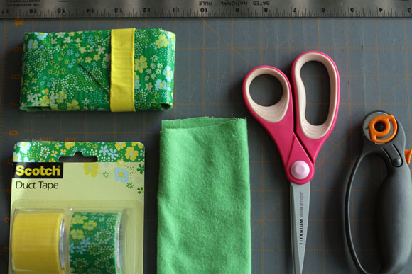 fabric-lined duct tape phone case -- supplies you need