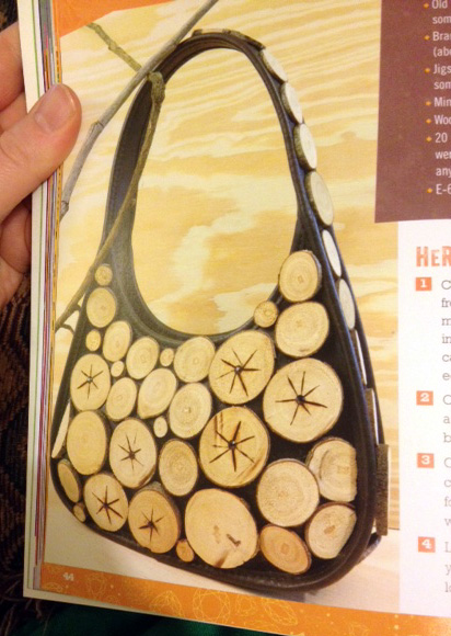 wood rounds purse
