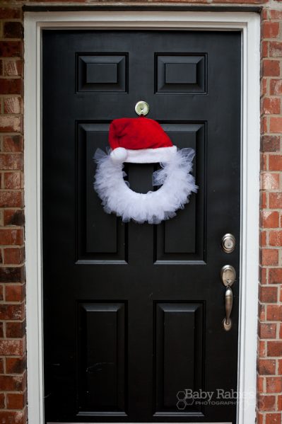 Santa hat tulle wreath 399x599