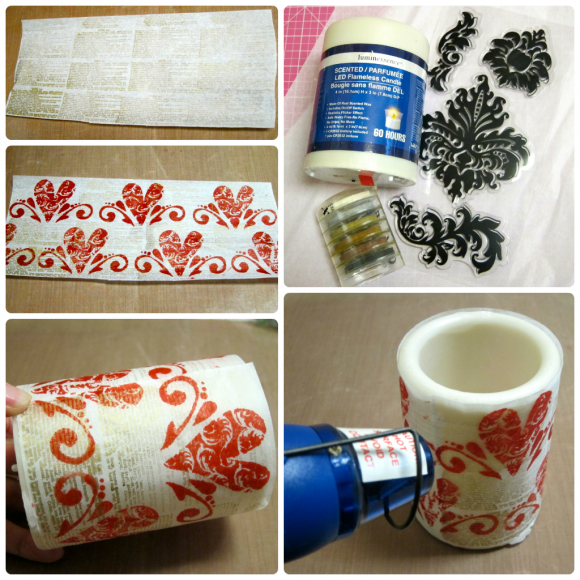 Stamped Candle Tutorial
