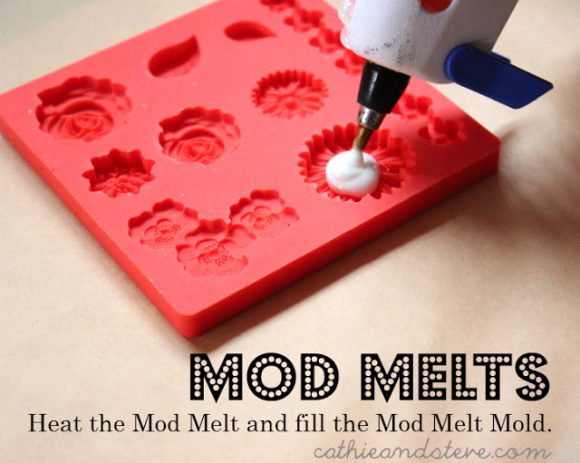 heat the mod melt and fill the mold mod podge