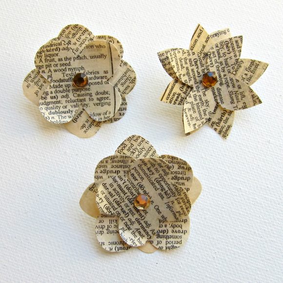 DIY Paper Flower Pins