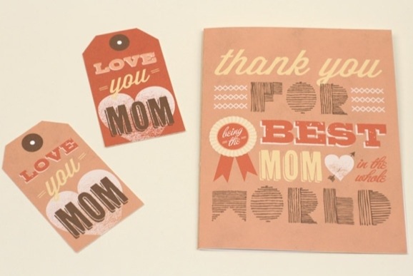 free printable best mom in the world Mother's Day cards and tags