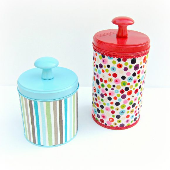 Fabric Covered Tins