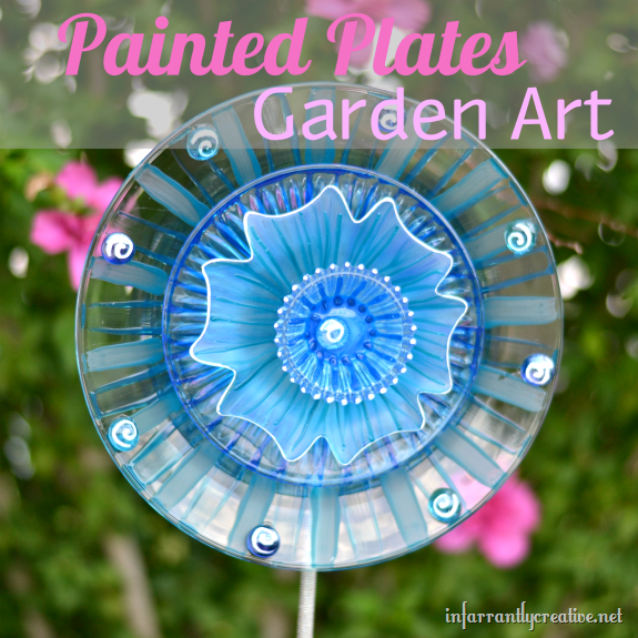Glass Garden Art Craft Ideas http://dollarstorecrafts.com/2013/05/make ...