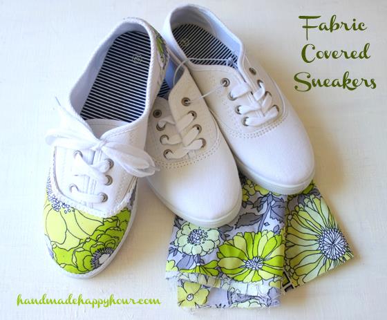 fabric-covered sneakers by Cathie Filian
