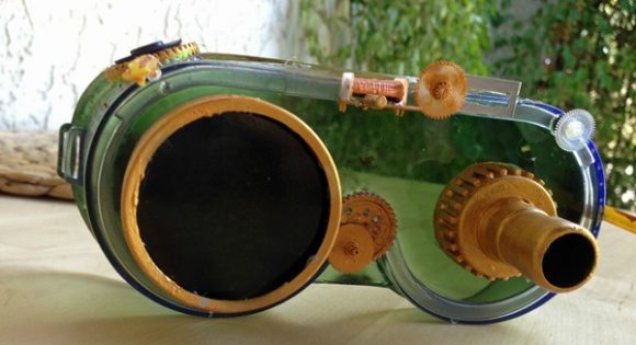 DIY Steampunk Tinker's Goggles from dollar store stuff #DisneyOzMovie