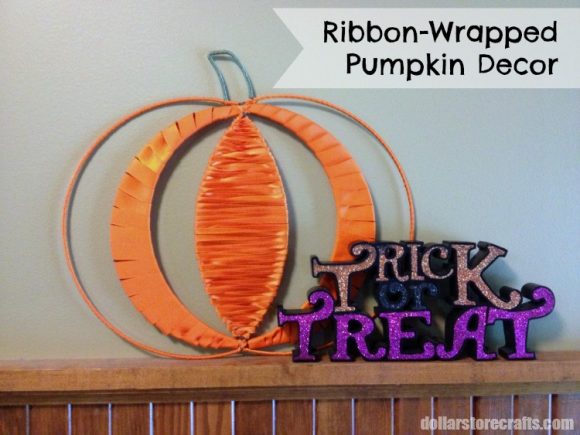 ... » Tutorial: Make Ribbon-Wrapped Pumpkin Decor with Dollar General