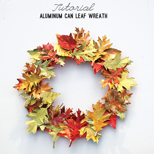 Aluminum Can Leaf Wreath