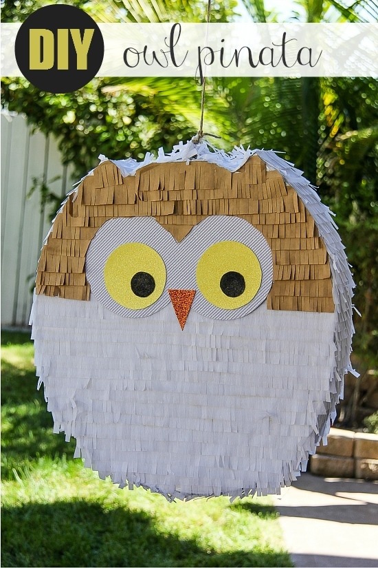 make an owl piñata