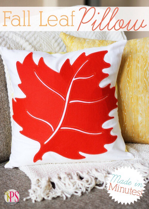 make an easy fall leaf pillow
