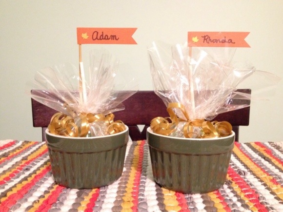 personal candy dish place card table favors