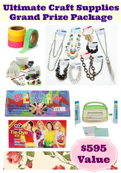Ultimate craft supplies giveaway -- grand prize, worth $595