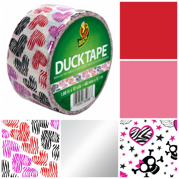 Duck Tape valentine prints and colors