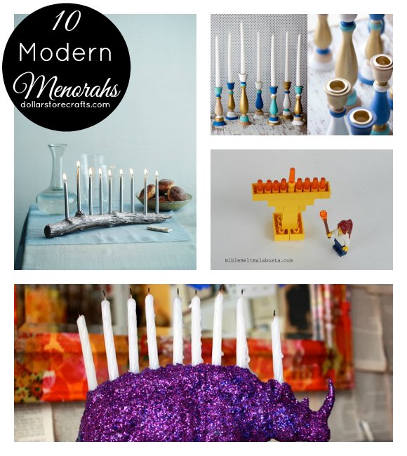 10 Modern DIY Menorahs