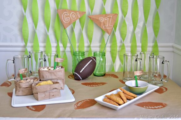 Stamped Football Table Cover