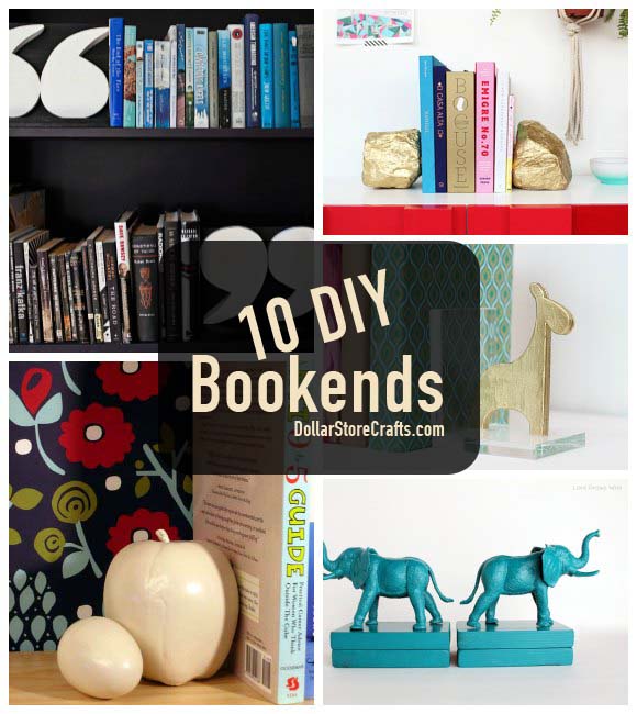 10 DIY Bookends to Get Your Bookcase in Order