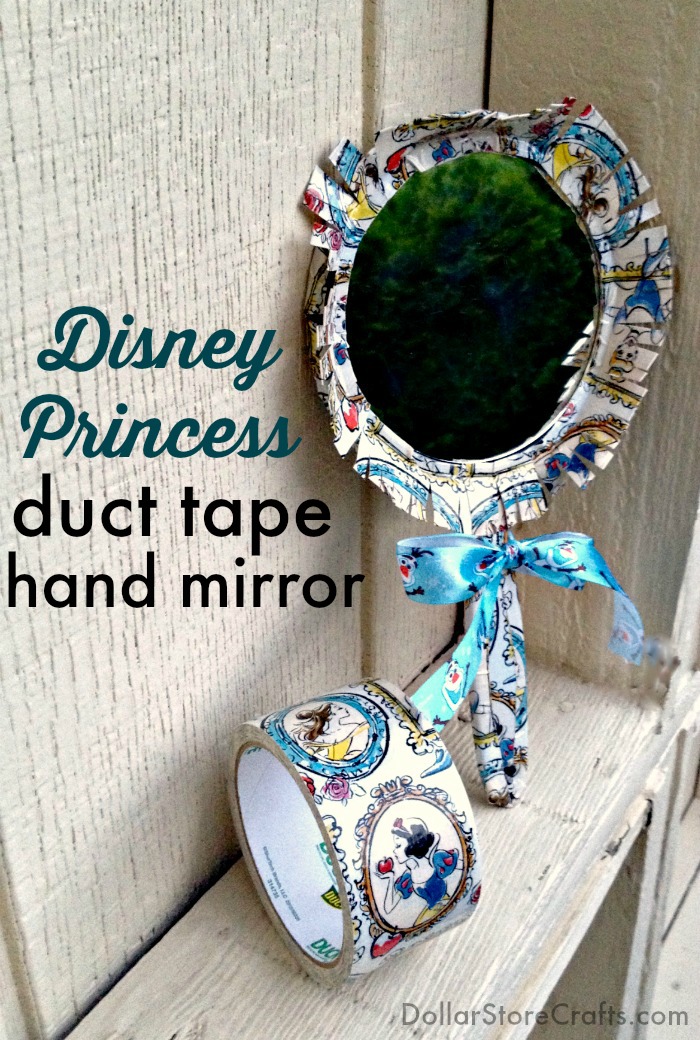 Disney Princess Duct Tape Hand Mirror Tutorial - this is a dollar store craft!