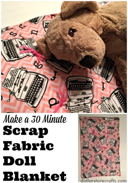 Make a 30 Minute Scrap Fabric Doll Blanket