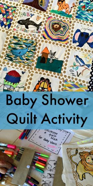 Creative Baby Shower Quilt Activity -- this is so fun and creative!