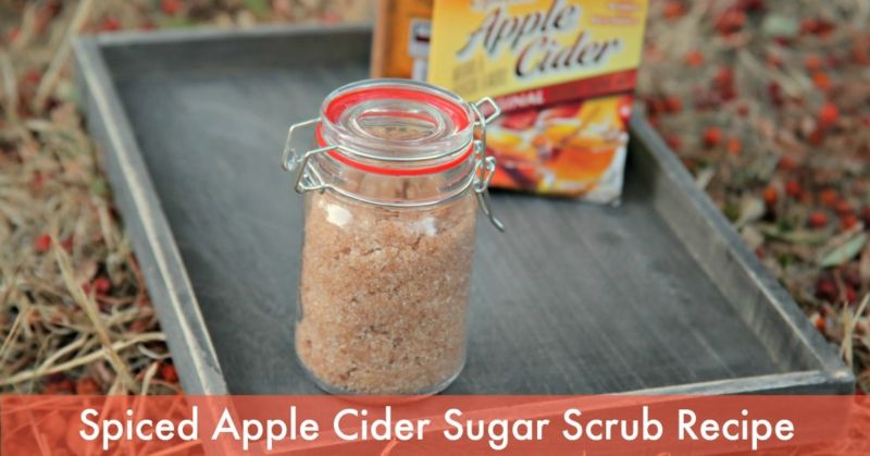 DIY Spiced Apple Cider Sugar Scrub Recipe - Dollar Store Crafts - This is a good cheap sugar scrub recipe.