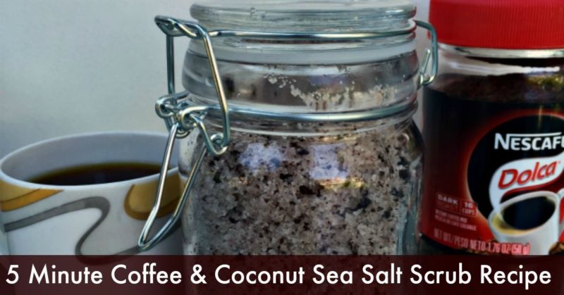 5 Minute Coffee & Coconut Sea Salt Recipe - Dollar store crafts
