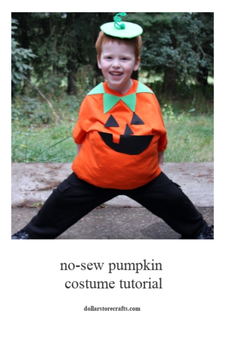 No-Sew Pumpkin Costume Tutorial - Dollar Store Crafts