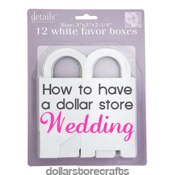 how to have a dollar store wedding