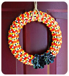 Candy Corn Halloween Wreath