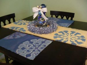 stenciled placemats
