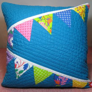 bunting pillow by crafty dame