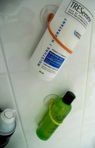Totally Genius Way to Hold Toiletries in the Shower