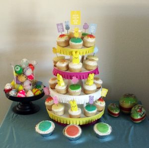 Melinda's Peep Cupcake Tower
