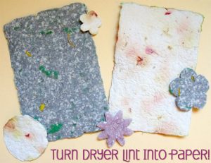 Turn Dryer Lint Into Paper