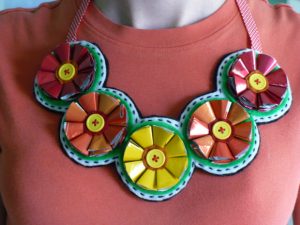 Coffee Bag Flower Necklace