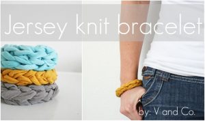 recycled t-shirt knit bracelet