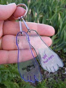 Footprints Fathers Day Key Chain