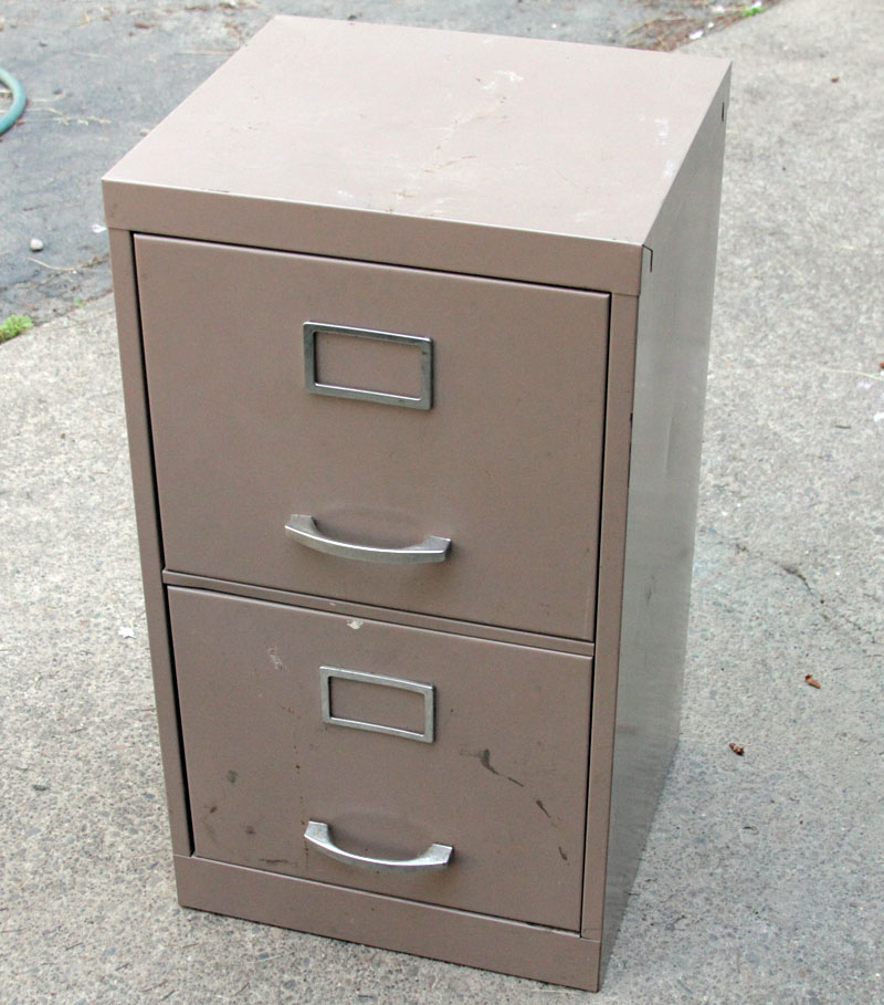 Paint A File Cabinet Blue 5 Revamp, How To Paint Old Metal Cabinets