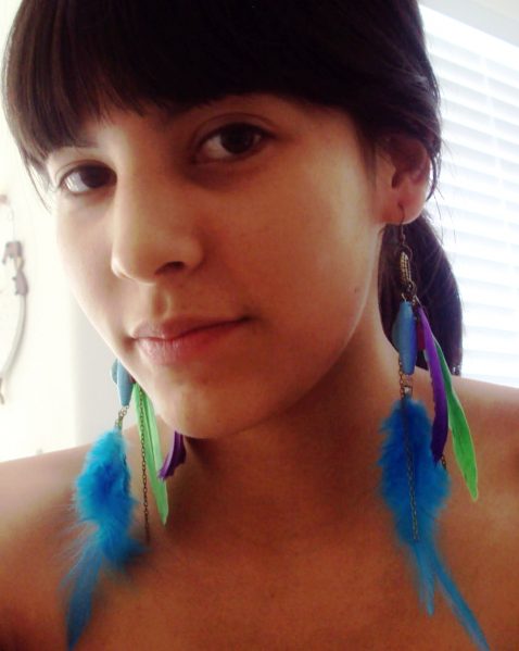 diy feather earrings